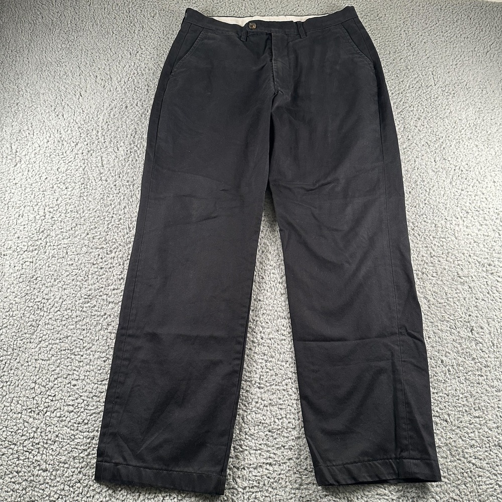Spier & Mackay Chino Pants Mens‎ 32 Black Relaxed Straight Leg Casual Trouser
